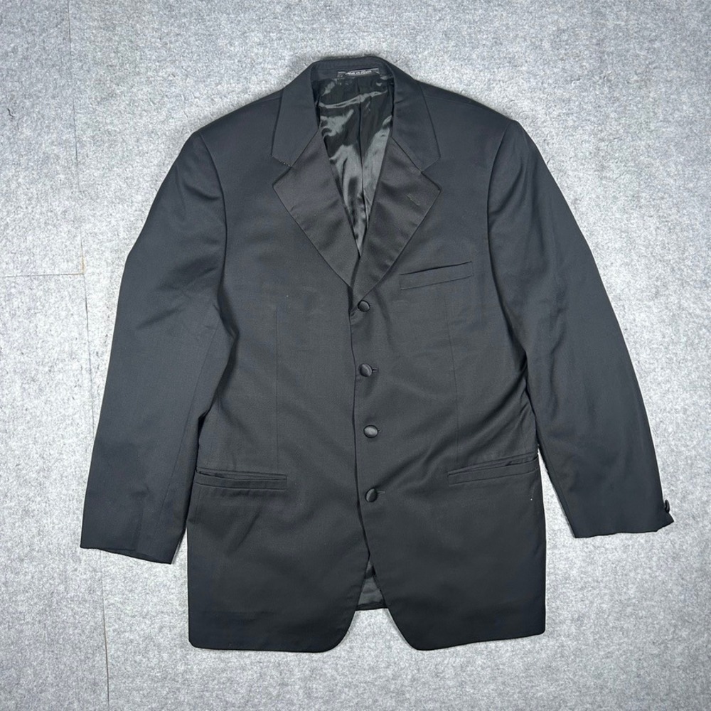 Versace Classic V2 Blazer Mens 52 Black Tuxedo Wool Formal Wedding Prom Party